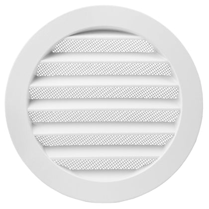 Dalap AVW Lüftungsgitter, weiß, für Fassade, Metall, mit Gitter und Flansch, Ø 250 mm