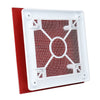 Dekoratives PVC-Gitter mit Insektenschutznetz und flacher Abdeckung 160 x 160 mm, rot