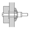 Metalldübel Dalap HM6x52S für Hohlwandmontagen, mit Spannarmen und metrischer Schraube