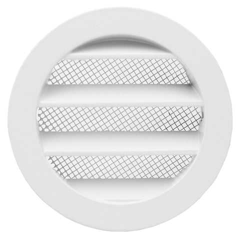 Varianten:Dalap AVW Lüftungsgitter, weiß, für Fassade, Metall, mit Gitter und Flansch