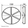 Glimmerrückschlagklappe für Ventilatoren Ø 150 mm