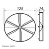 Glimmerrückschlagklappe für Ventilatoren Ø 125 mm