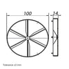 Glimmerrückschlagklappe für Ventilatoren Ø 100 mm