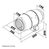 Leiser Rohrventilator mit Stufenschalter Ø 200 mm