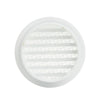 Lüftungsgitter aus PVC mit Flansch und Insektenschutz - rund Ø 80 mm, weiß