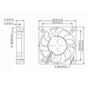 Kleiner Computerlüfter Dalap SAF 24V DC, 50x50x10 mm, 5000 U/min., mit Kugellager