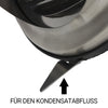 Lüftungsgitter aus Edelstahl mit Flansch, Insektengitter und Wetterschutzhaube Ø 100 mm