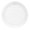 PVC-Rundes Lüftungsgitter mit Flansch und Insektenschutz Ø 160 mm, weiß