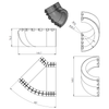 Rohrisolierung 45° für PVC-Bogen Ø 100 mm