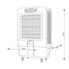 Mobiler Luftkühler Dalap Hurican mit hoher Kapazität und Fernbedienung