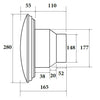Design-Badventilator mit Dreiblatt-Jalousieautomatik iCON 60, Ø 150 mm
