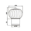 Luftschachtaufsatz Dalap DORN Ø 150 mm