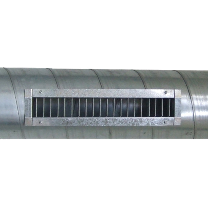 Metall Lüftungsgitter für Rundrohre 325x125 mm