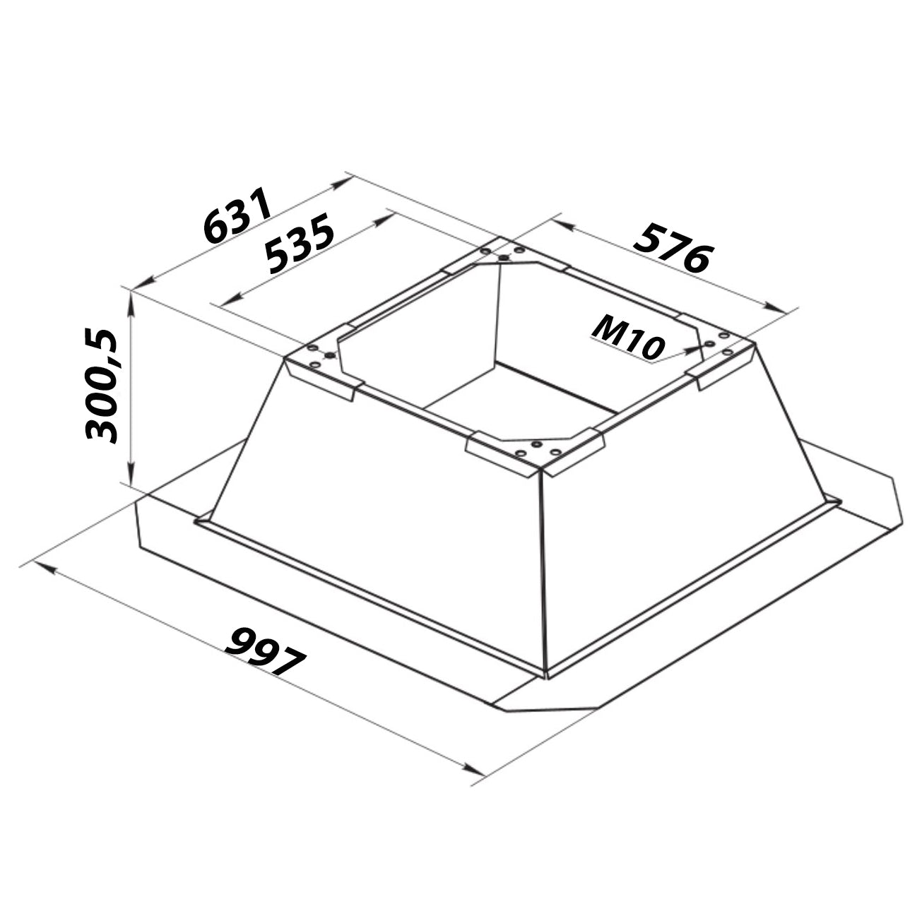 Montagesockel für Dachventilatoren Ø 450 - 500 mm