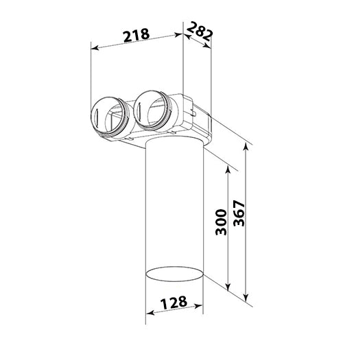 PVC Deckenverteilerbox für Dalap Flexitech-Rohre Ø 75 mm