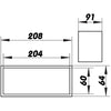 PVC Flachkanal-Außenverbinder 204x60 mm