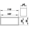 PVC Flachkanal-Innenverbinder 110x55 mm