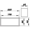 PVC Formstück-Innenverbinder 220x90 mm