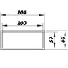 PVC Endkappe für Flachkanal 204x60 mm