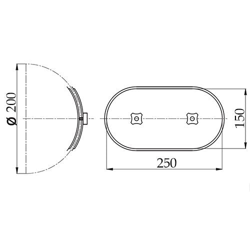 Inspektionsklappe für Metall-Rundrohre Ø 200 mm