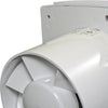Ventilator mit weißer Frontplatte, Zeitnachlauf und Feuchtesensor Ø 125 mm, stärkerer Motor