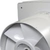 Ventilator mit weißer Frontplatte, Timer und Feuchtesensor Ø 150 mm, sparsam und leise