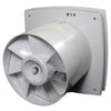 Ventilator mit weißer Frontplatte, Zeitnachlauf und Feuchtesensor Ø 150 mm, stärkerer Motor